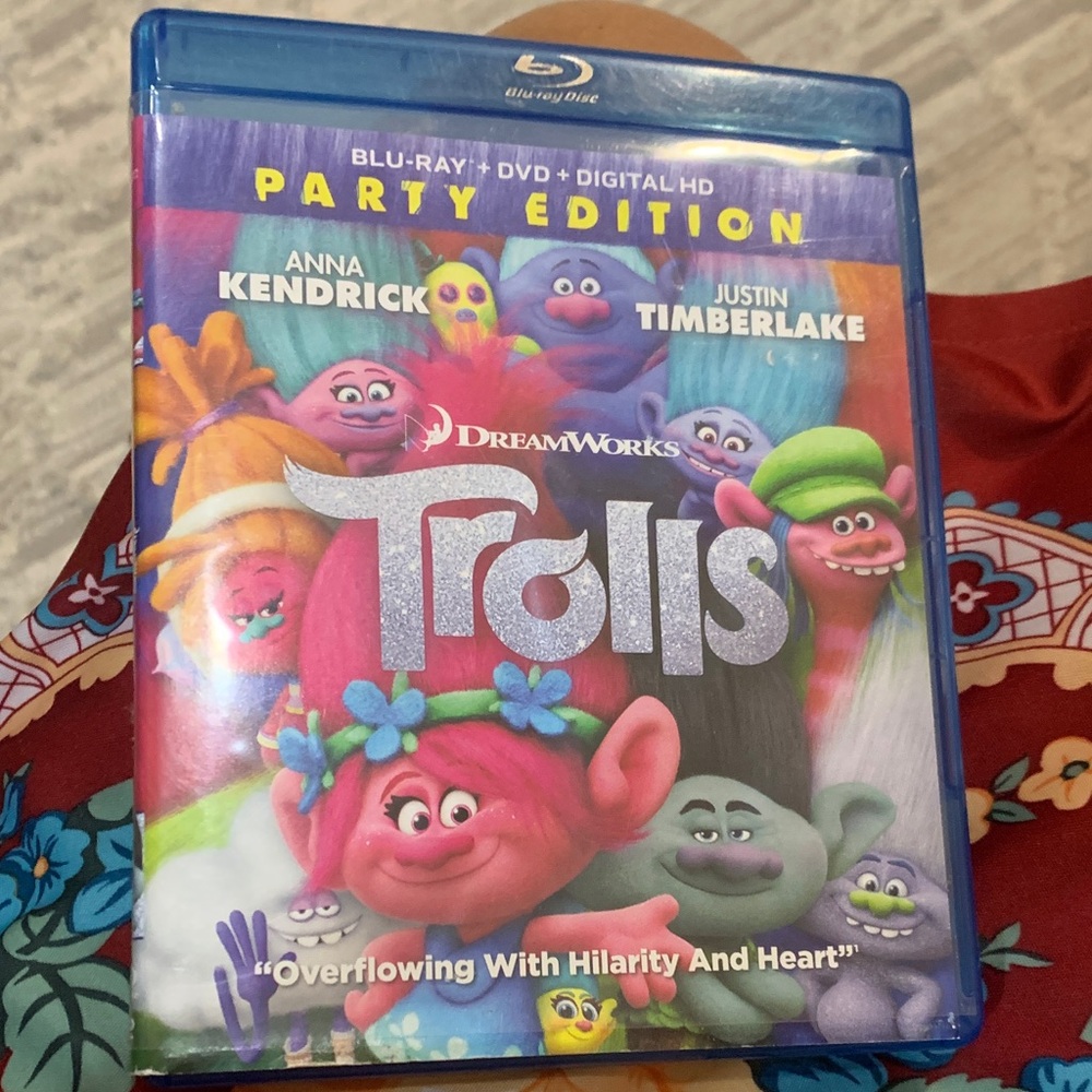 "Party Edition" Blu-ray + DVD + Digital HD set of DreamWorks' TROLLS animated